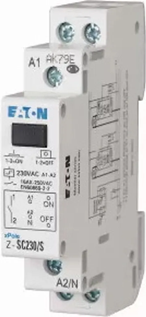 Télérupteur impulsionnel 230V 16A pour commande d'éclairage multipoints