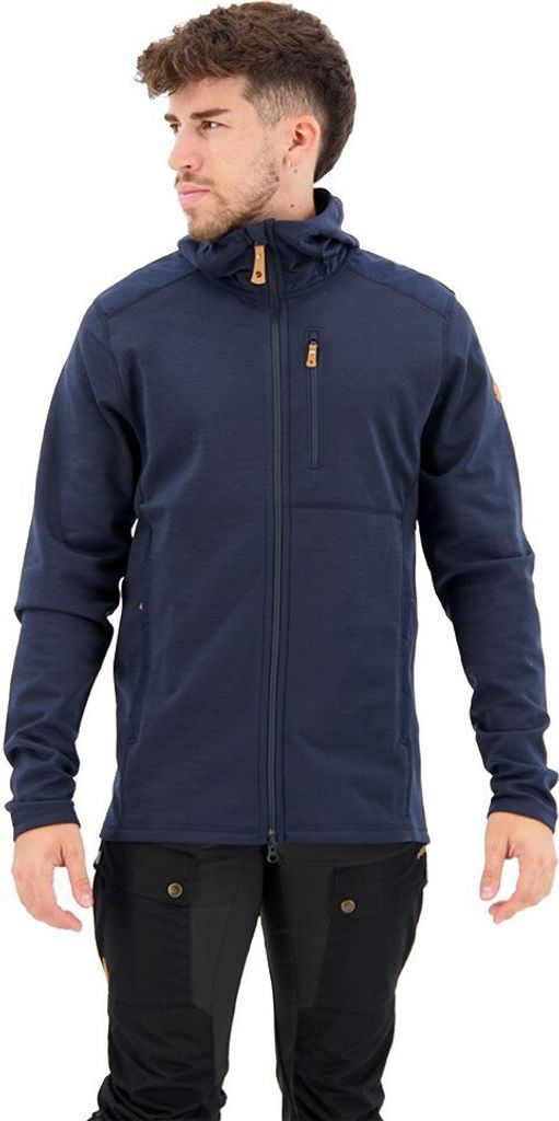 FJÄLLRÄVEN Keb Fleece Hoodie M 555 Dark Navy XL Zdjęcie produktu 
