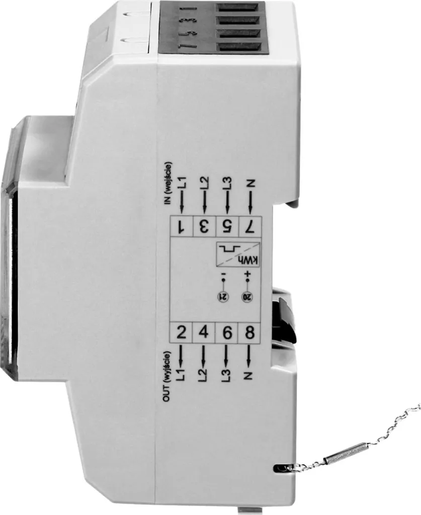 Compteur électrique triphasé 80A MID 3 modules rail DIN TH-35mm précis - 4