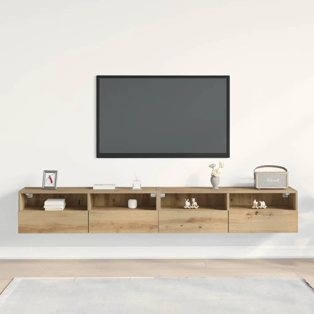 Maison Exclusive - Mobile TV 2 pezzi in rovere Artisan 100 x 30 x 30 cm - 4