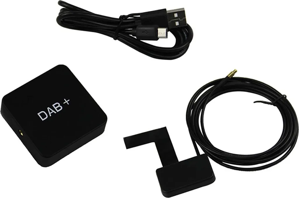 Récepteur radio numérique DAB portable noir avec émetteur FM intégré USB