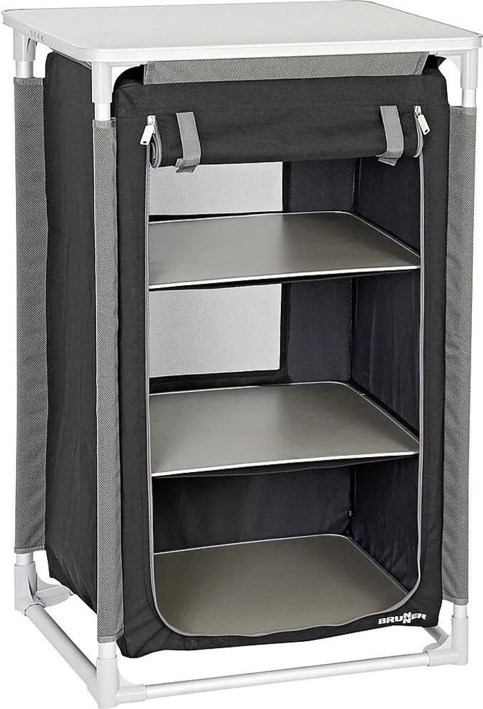 Armoire de camping Brunner Azabache LS pliable et compacte en aluminium noir