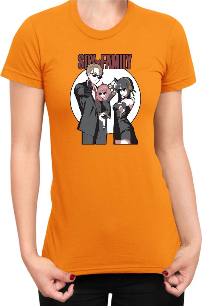 Damen T-Shirt Japan Anime Manga Family X Spy, Lady 2XL / Orange
