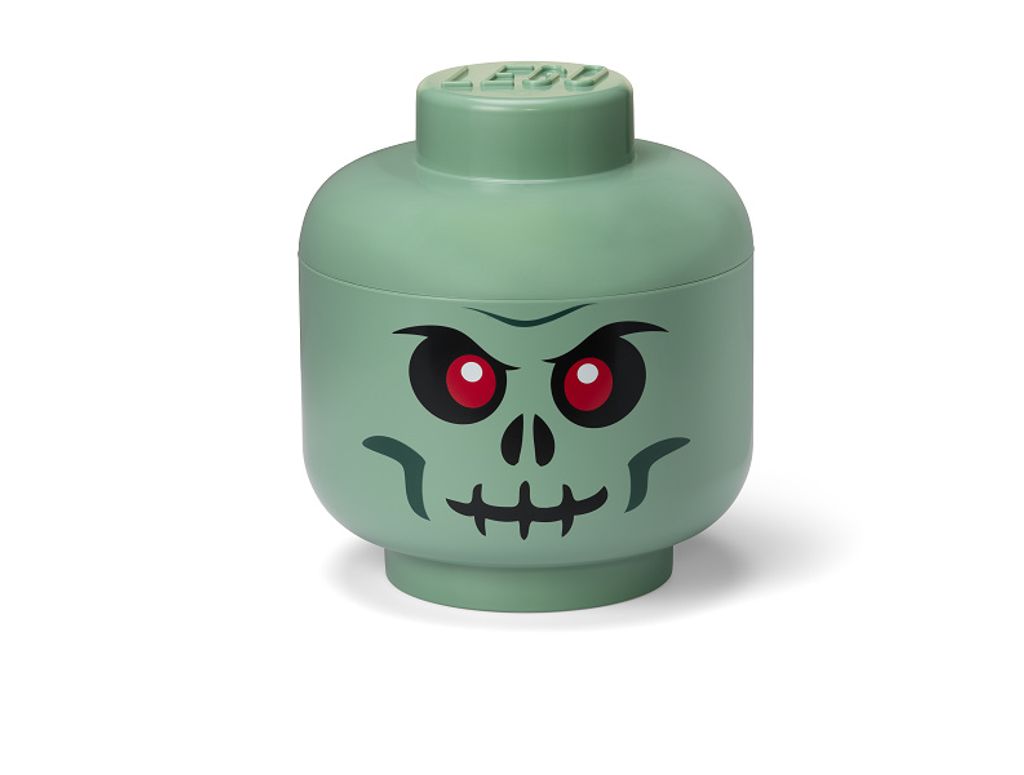 LEGO Storage Head Skelett  (grün/schwarz, klein) Produktbild 
