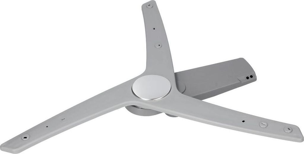 A single gray dishwasher spray arm with a silver central component, isolated on a white background.