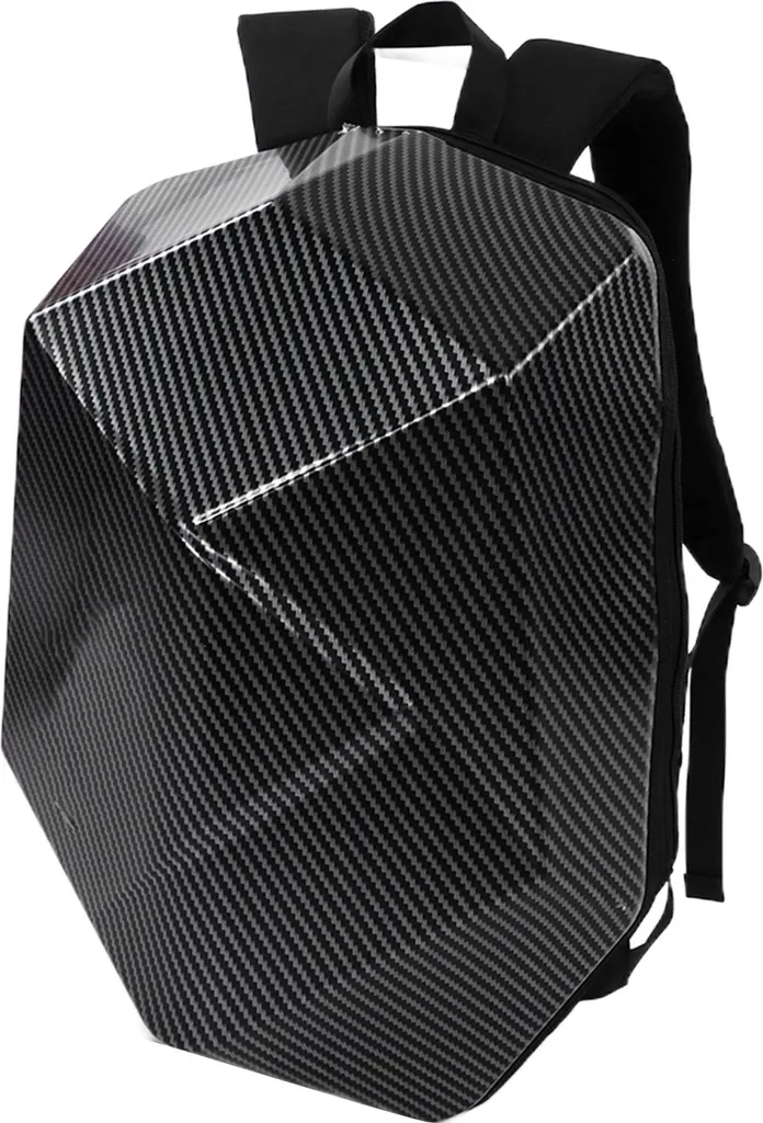 Sac à dos moto imperméable ABS extensible avec coque effet carbone