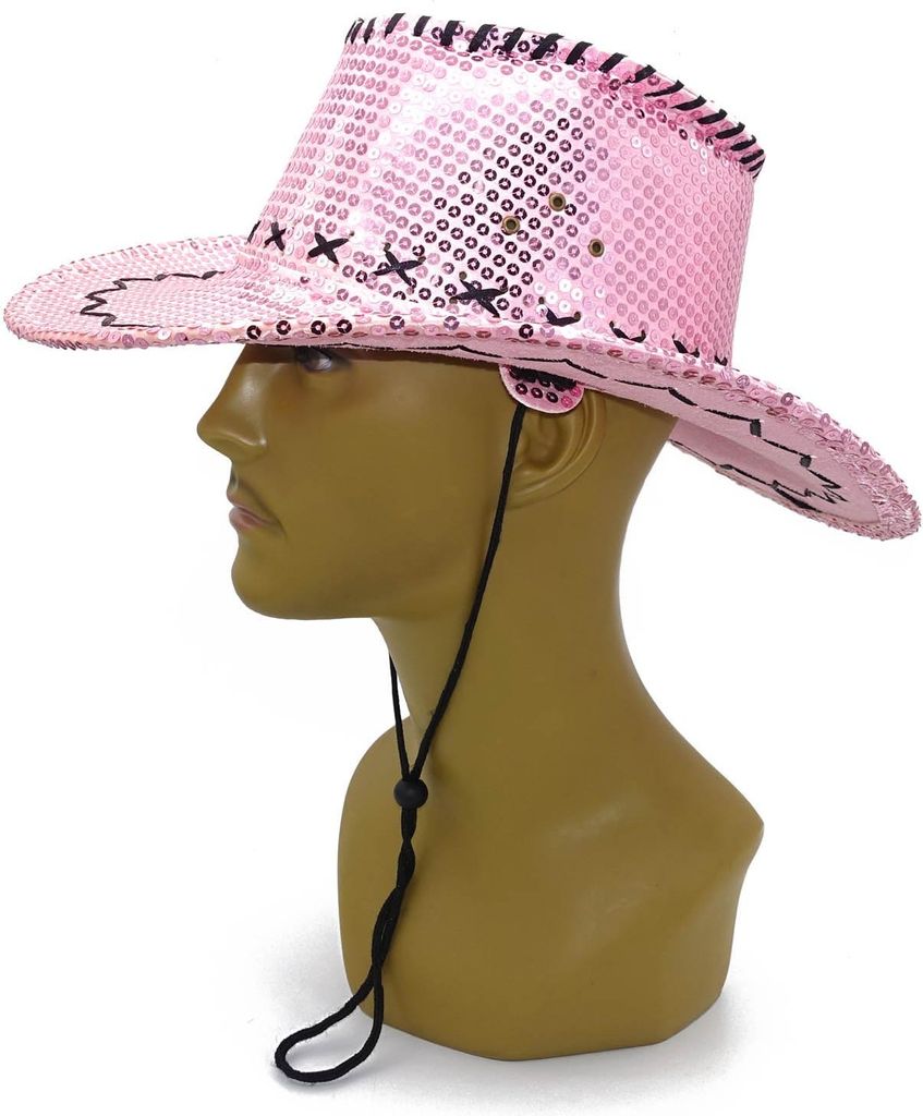 Pailletten Hut Pink – Glitzerhut Für Damen & Herren, Karneval, Party, Mottoparty – Von Party Factory