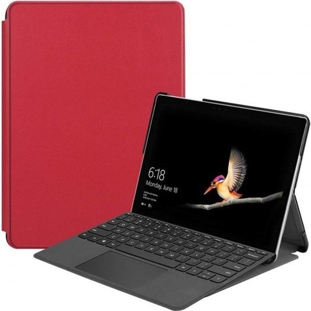 Case2go - Hülle kompatibel mit Microsoft Surface Go / Go 2 / Go 3 / Go 4 - - Kunstleder Tablet Case Schutzhülle - Rot