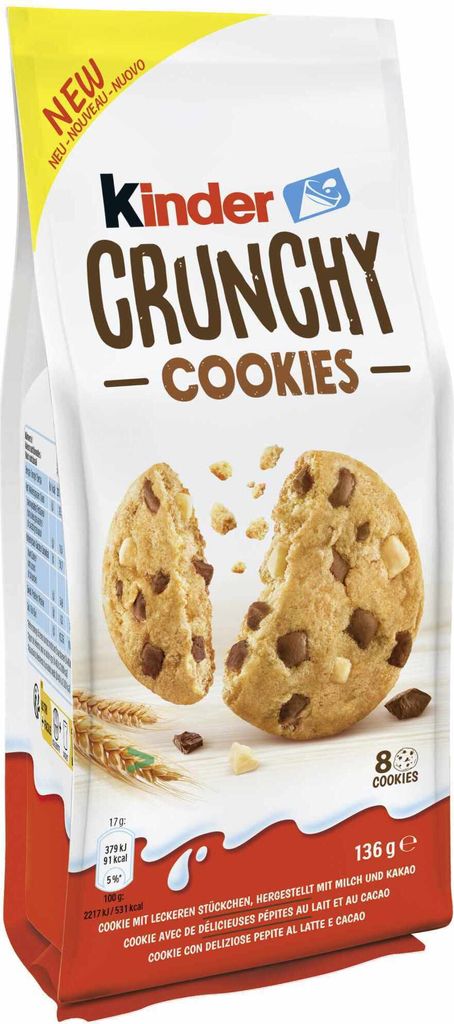 Ferrero Kinder Crunchy Cookies VPE (15x136g Packung) Produktbild 2