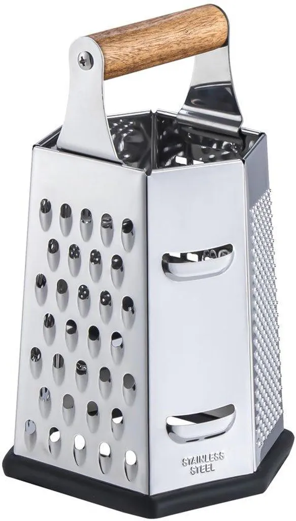 Râpe à fromage TELANKS en acier inoxydable 6 faces avec base antidérapante
