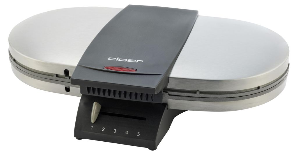 CLOER gofrownica podwójna 1329 1200 W stal nierdzewna Zdjęcie produktu 