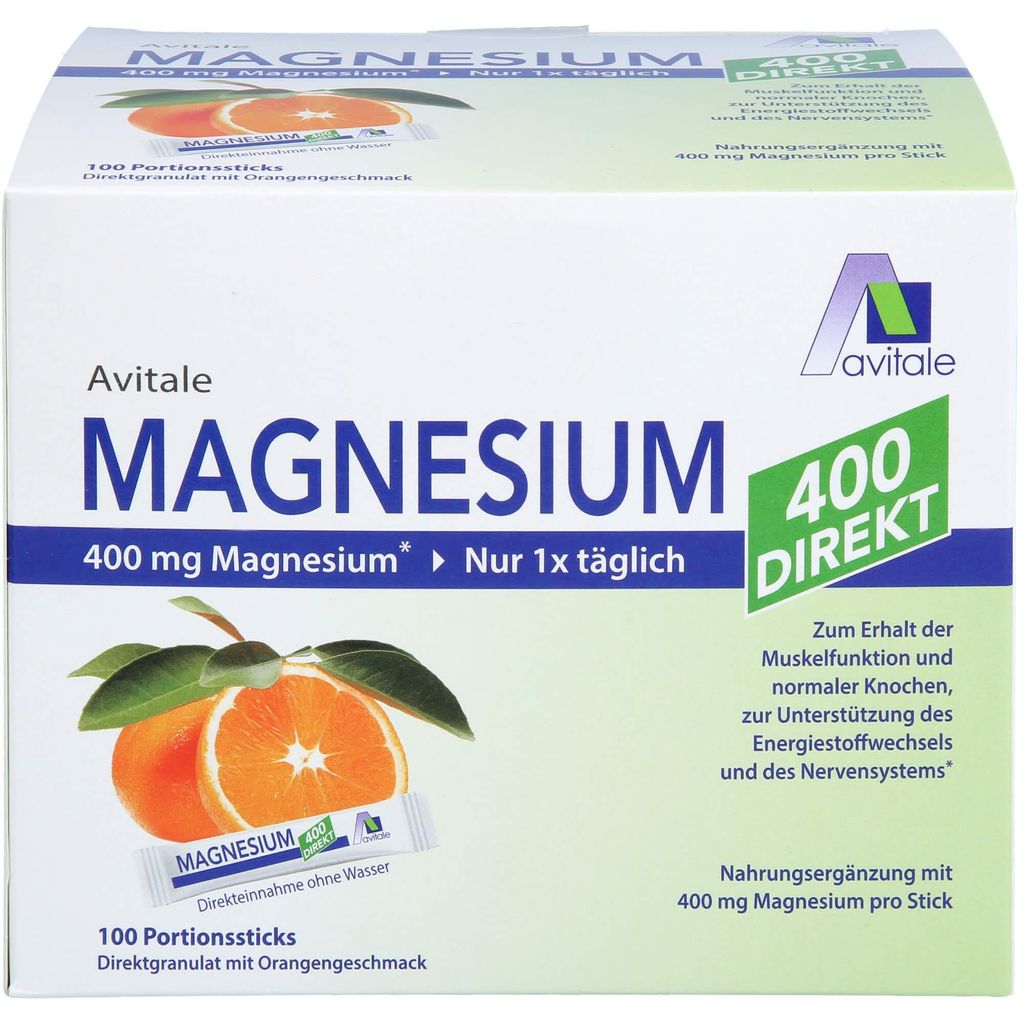 Magnesium 400 direkt Orange, 100 St. Beutel Produktbild 