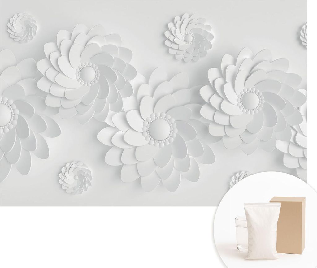 Fototapete - Wandbilder für Wohnzimmer - 104x70 cm - Dekorative Wandfolie - Modernes Design für Wanddekoration - Tapeten für Innenräume - Flora...