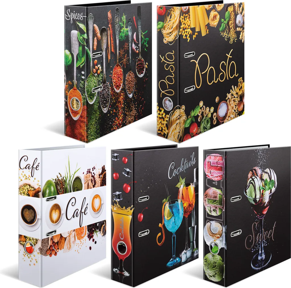 Classeur A4 Herma Flavors Dos 7cm : Fini le Désordre - Lot de 5 Solides