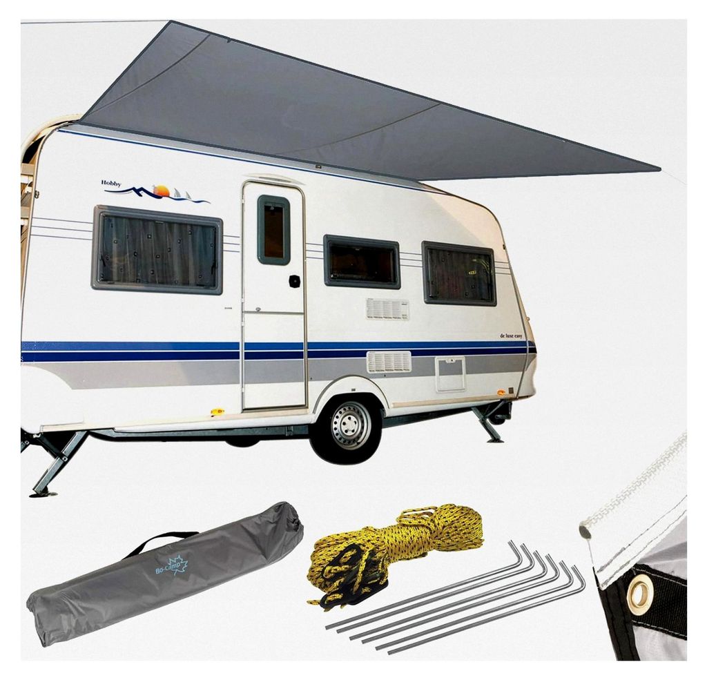 Sonnensegel XL für Wohnwagen und Wohnmobile, Vordach, Keder, 4,6 x 2,4 m