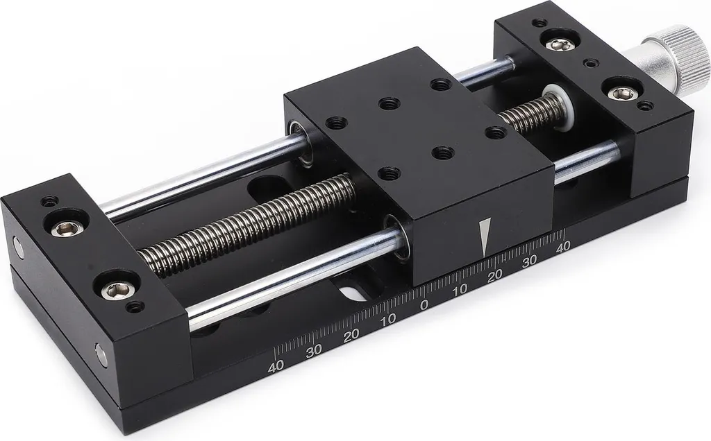 Table coulissante axe X en aluminium SP80ADB60 réglage fin par rotation