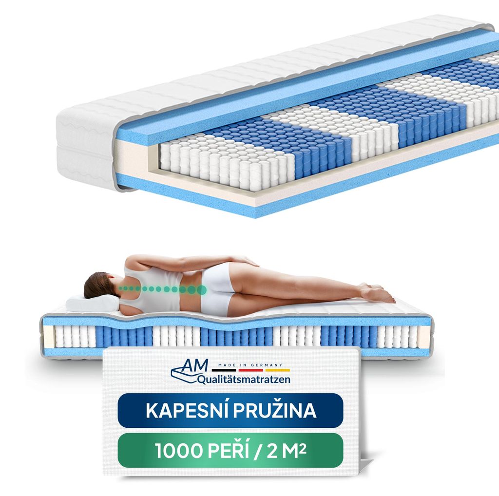 AM Qualitätsmatratzen | 1000 pružin 7zónová tašticková Obrázek produktu 