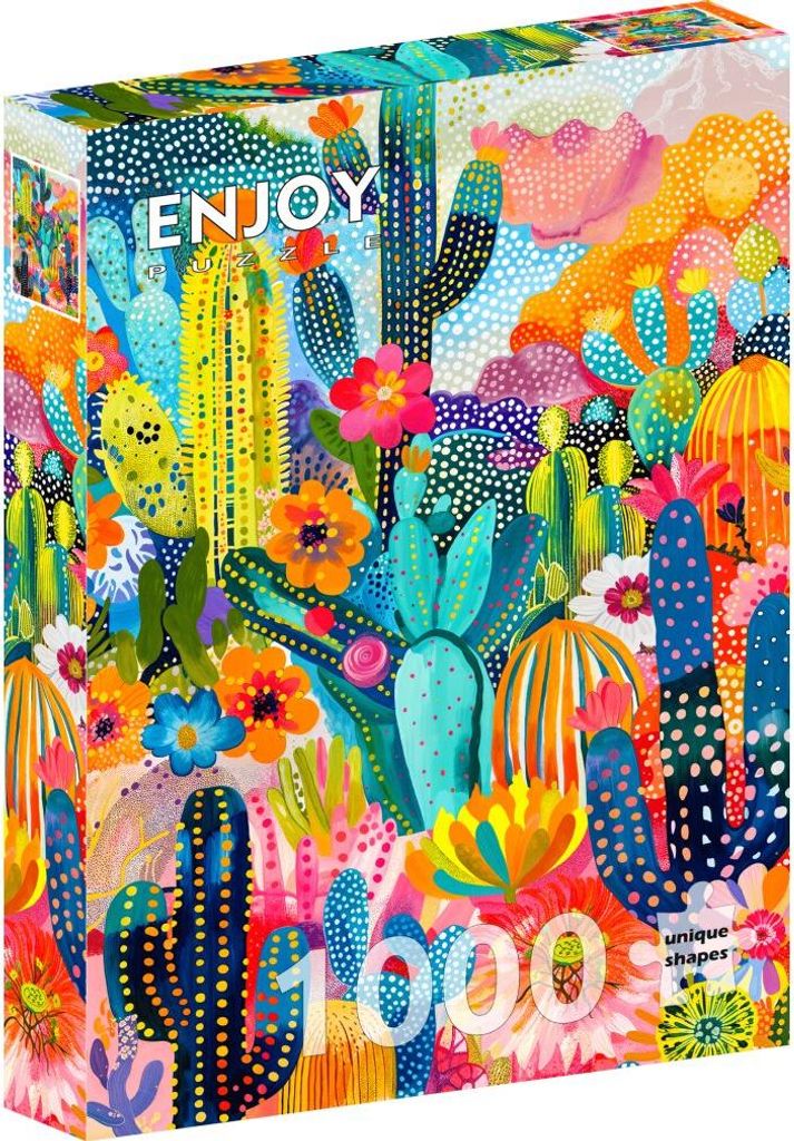 Enjoy Puzzle Puzzle Cacti Land 1000 Teile Natur Karton