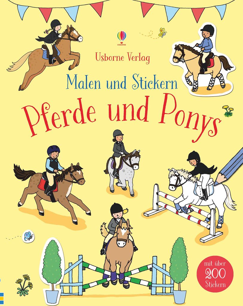 Malen und Stickern: Pferde und Ponys