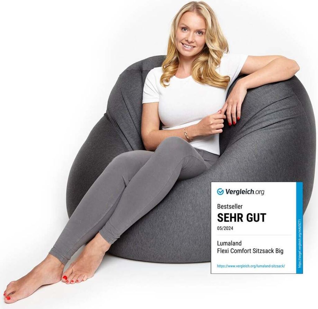 Lumaland Flexi Comfort Sitzsack - Premium Bean Bag Produktbild 