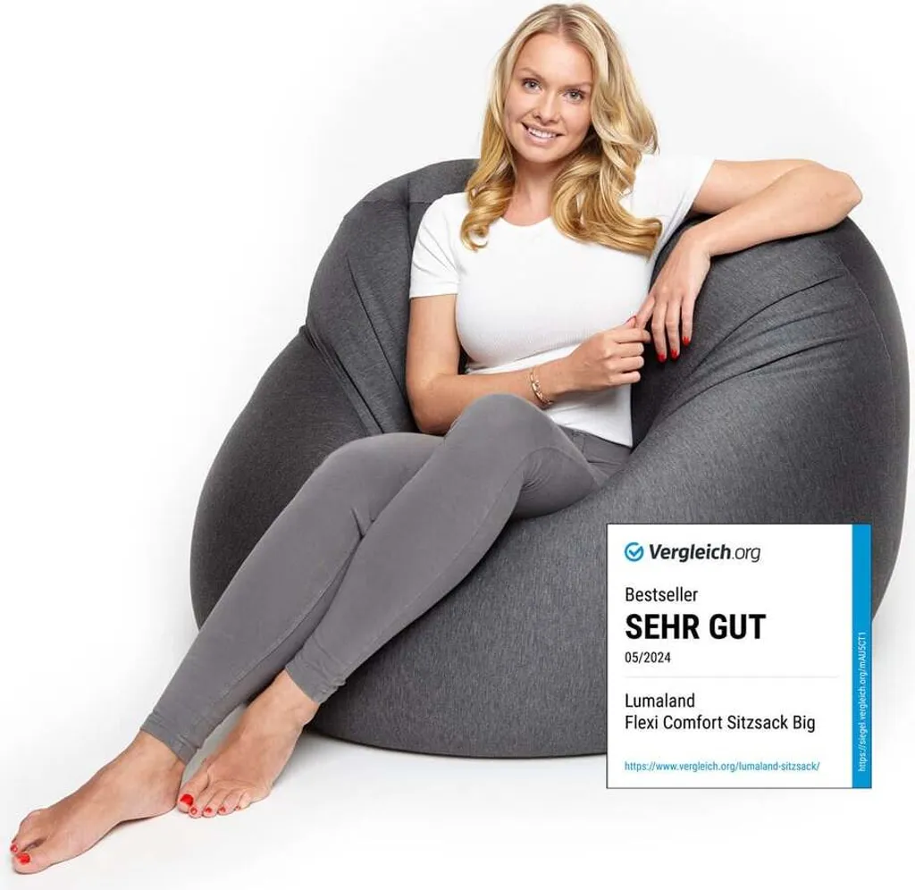 Recensione Pouf Lumaland Flexi Comfort 155x100 cm - Premium Bean Bag