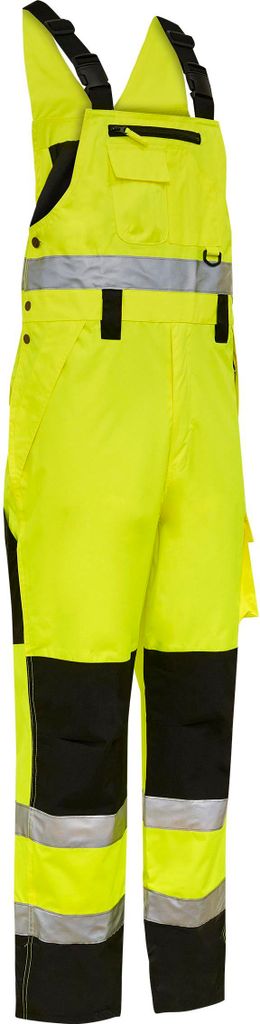 ELKA Rainwear Visible Xtreme Latzhose Warngelb/Schwarz M