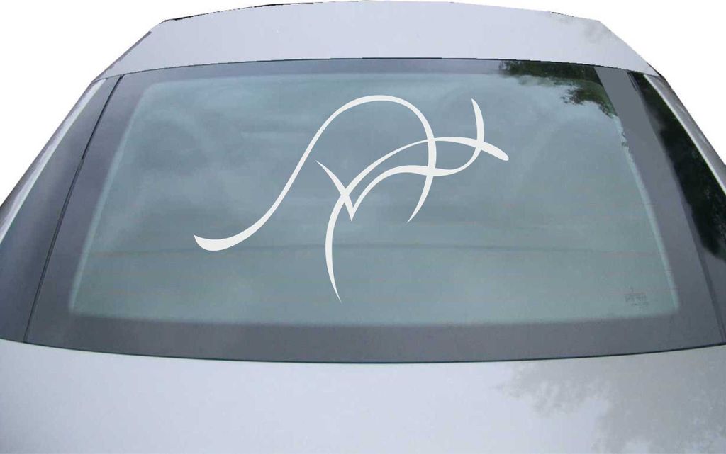 Indigos UG - Aufkleber Heckscheibe & Motorklappe DE2510 - silber - 600x400 mm - Känguru - Auto Scheiben Fenster Heckklappe Tuning Racing JDM - Die...