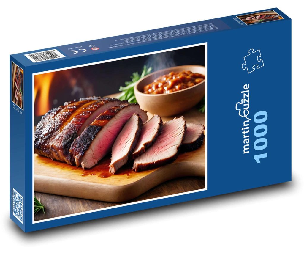 Puzzle 1000 Šťavnatý steak s omáčkou - martinpuzzle Obrázok produktu 