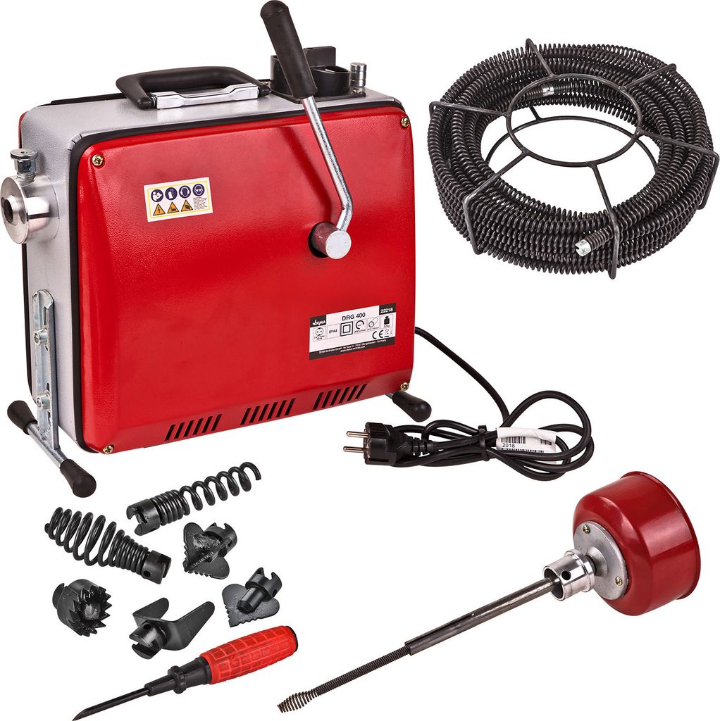 Rohrreinigungsgerät Rohrreinigungsmaschine Rohrreiniger Set Produktbild 