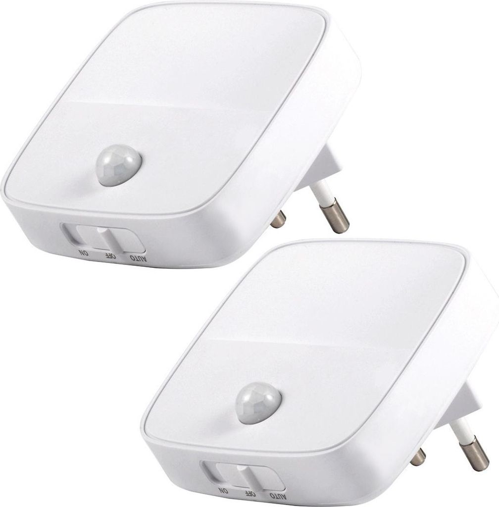 2er LED Nachtlicht mit Bewegungssensor, warmweiß, dimmbar, Plug-in Nachtlampe mit PIR Sensor, ideal für Flur, Treppe, Schlafzimmer, Kinder