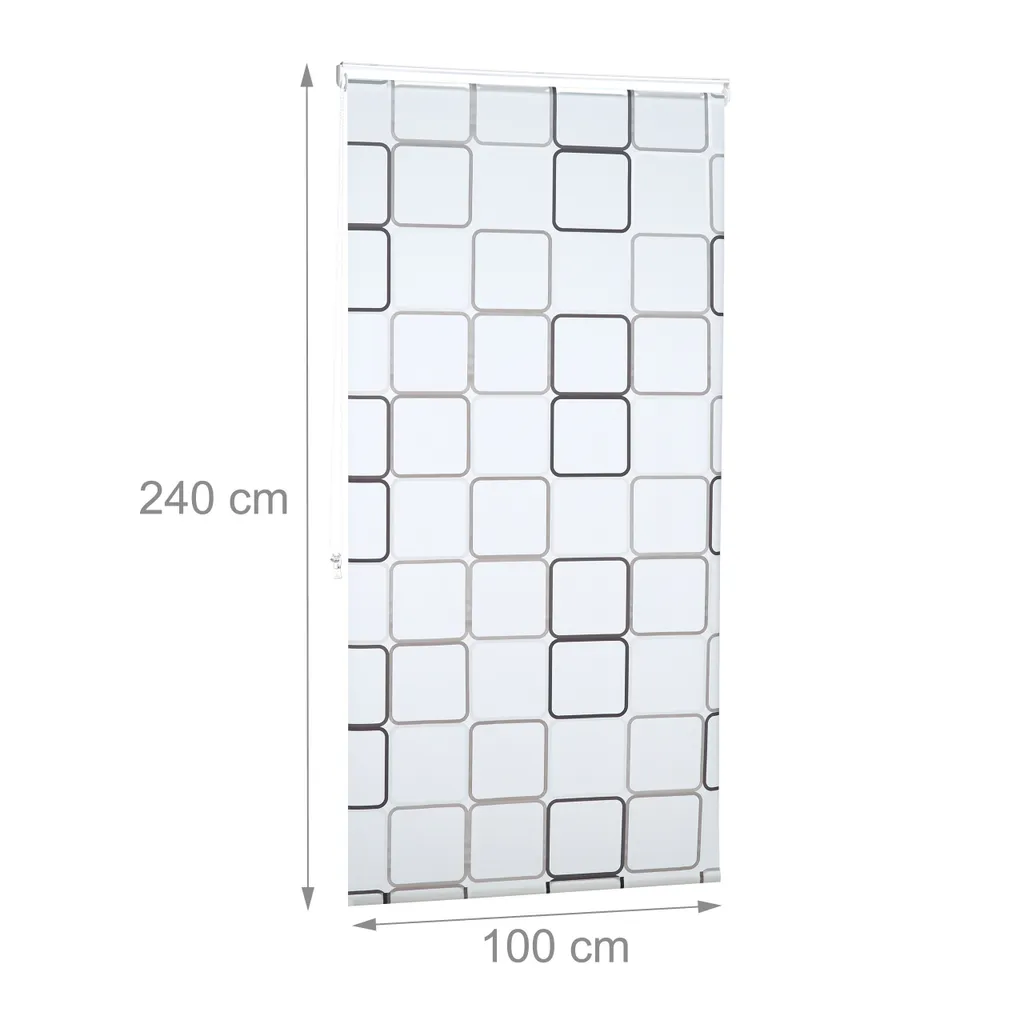Rideau de douche enroulable Store SQUARE, 80x200 cm, imperméable