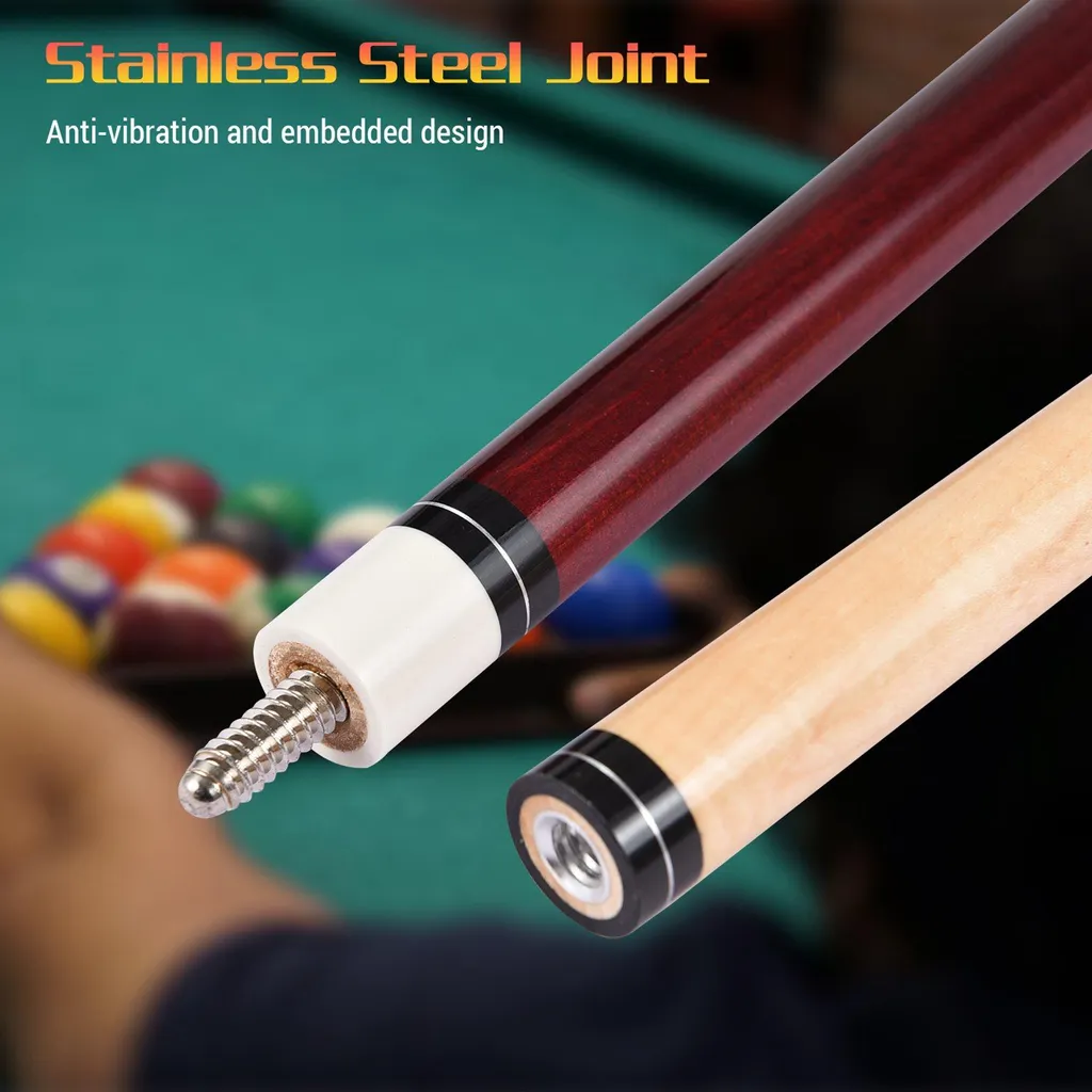 Queue de billard antidérapante en cuir PU avec tête 13mm bois d'érable