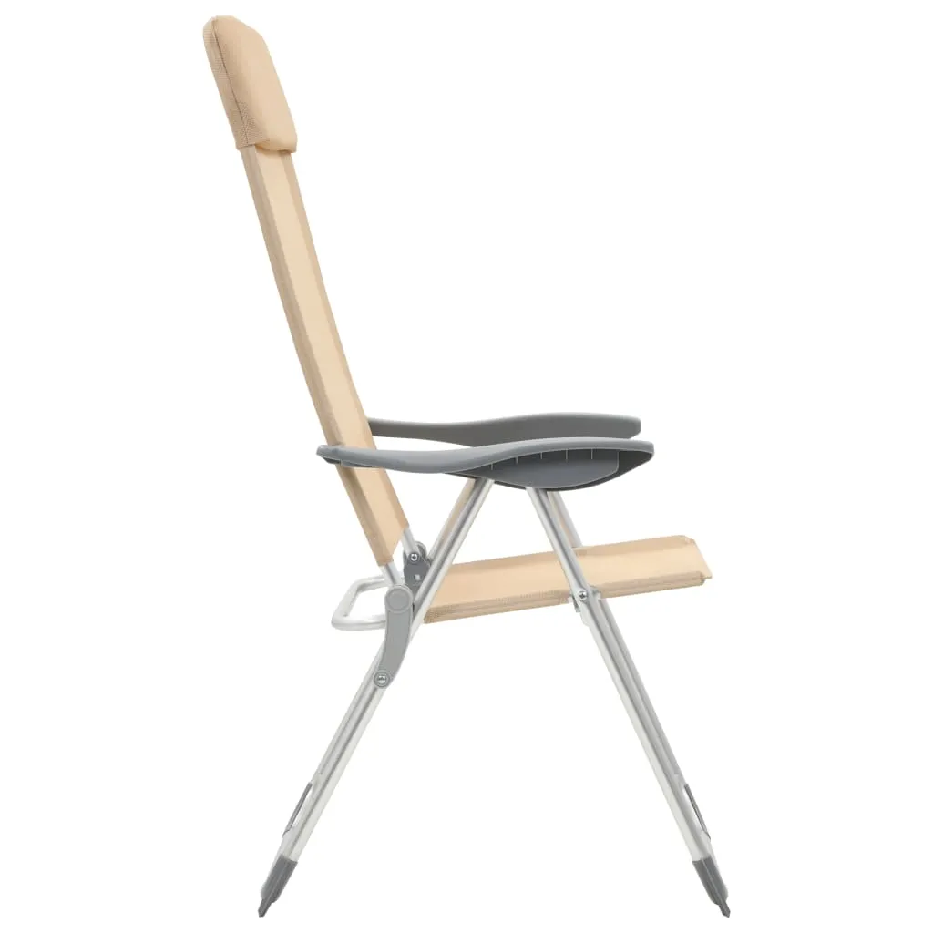 Chaises de camping pliantes 4 pcs aluminium - Légères et sans rouille