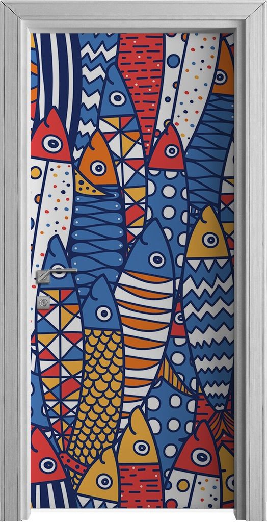 Tür Selbstklebende 90x210 cm Türfolie Türtapete Klebefolie - Cartoons Comics