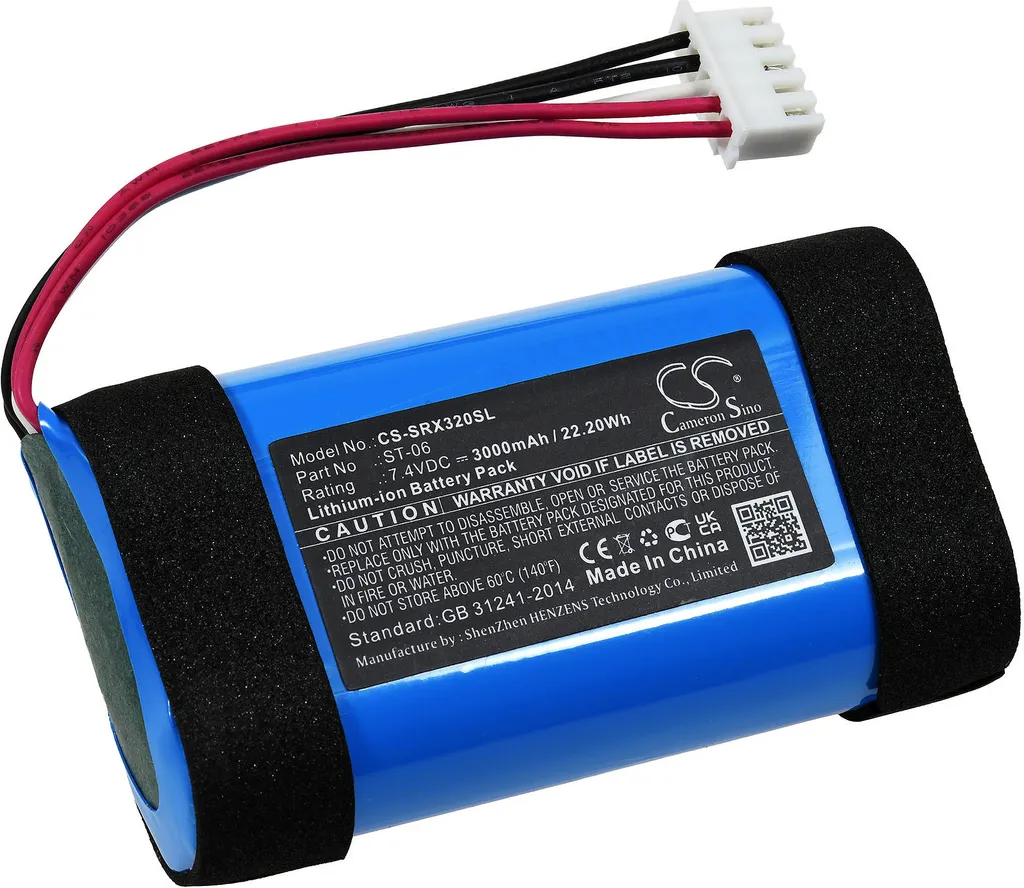 Batterie de remplacement pour enceinte Sony SRS-XB31 type ST-06 interne