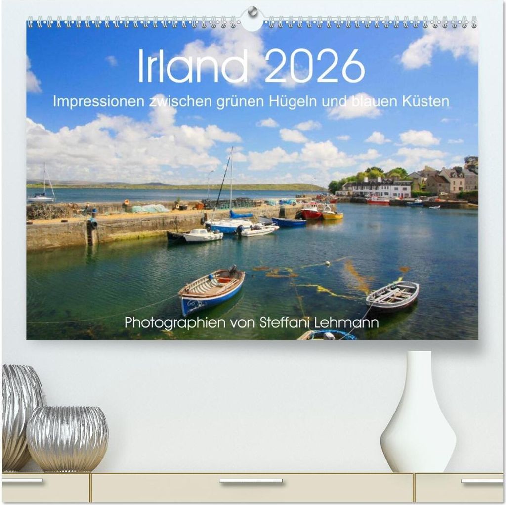 Irland 2026. Impressionen zwischen grünen Hügeln und blauen Küsten (hochwertiger Premium Wandkalender 2026 DIN A2 quer), Kunstdruck in Hochglanz