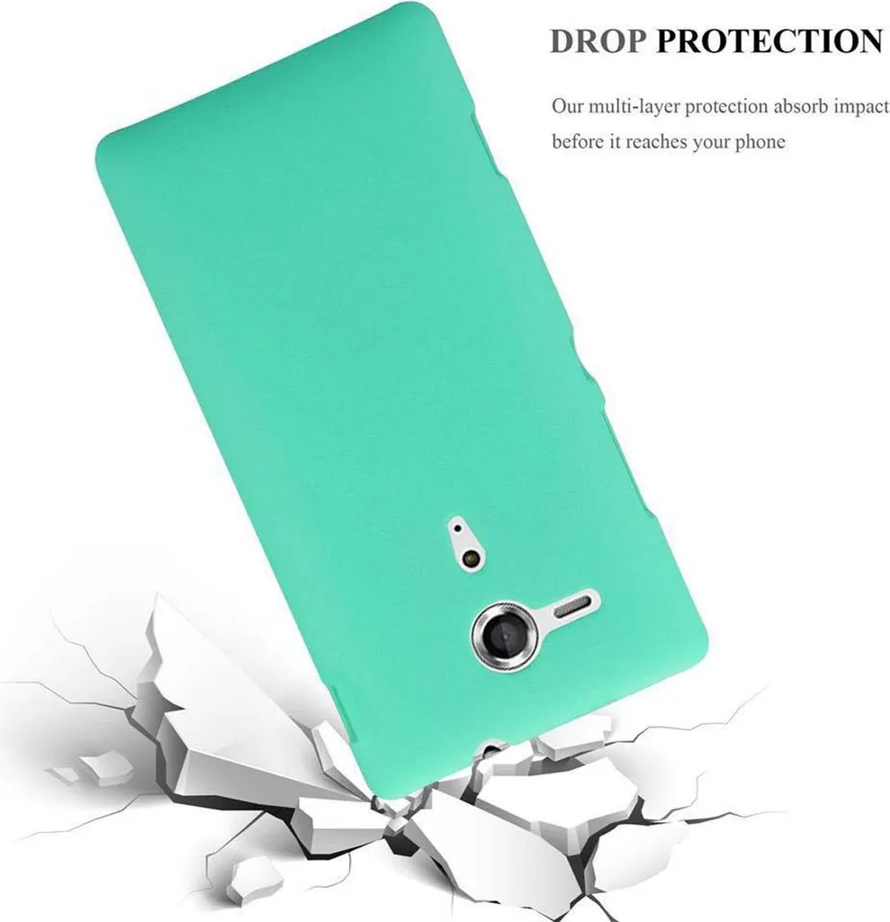 PhoneNatic Cover Rigida Gommata Per Sony Xperia Z5 – Blu, Con 2 Pellicole Protettive In Omaggio - 3