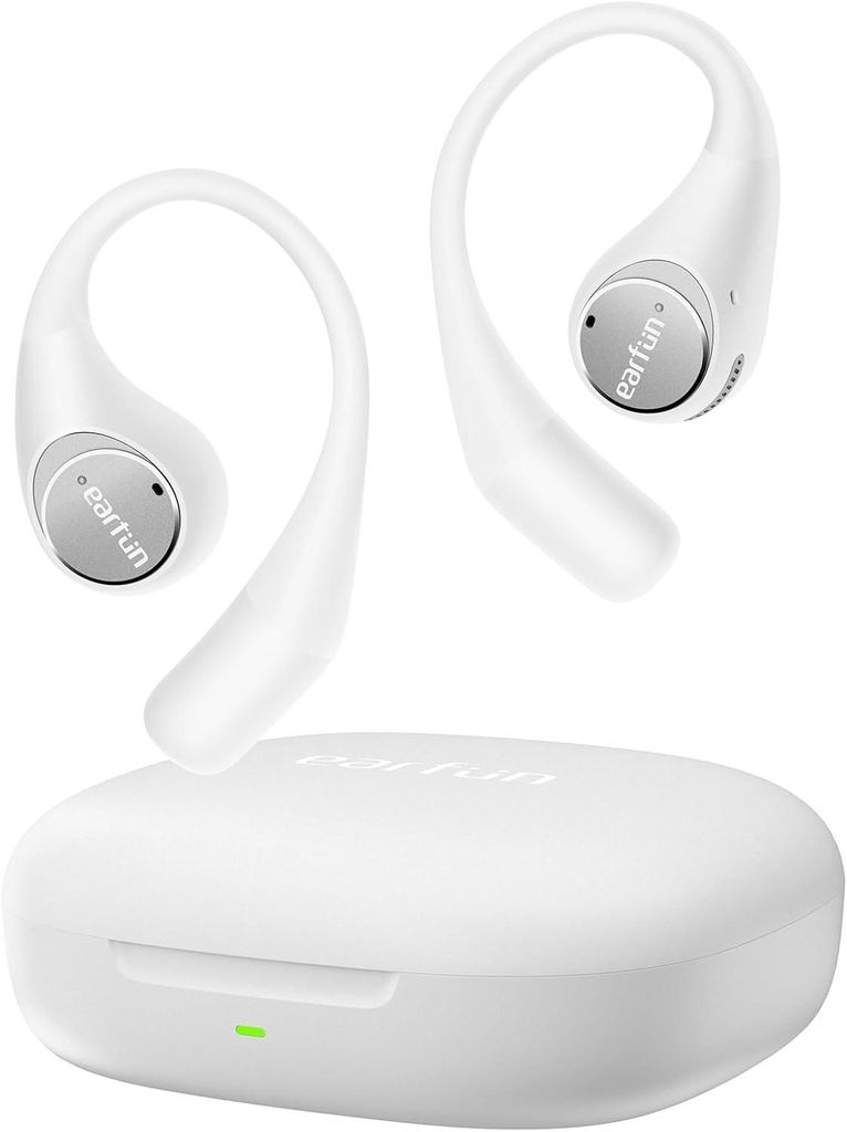 OpenJump Bluetooth Open-Ear Kopfhörer, Hi-Res Audio, LDAC, Theatermodus, anpassbare Ohrbügel, 42 Std Akku, Kabelloses Laden, IPX7 Sportkopfhörer