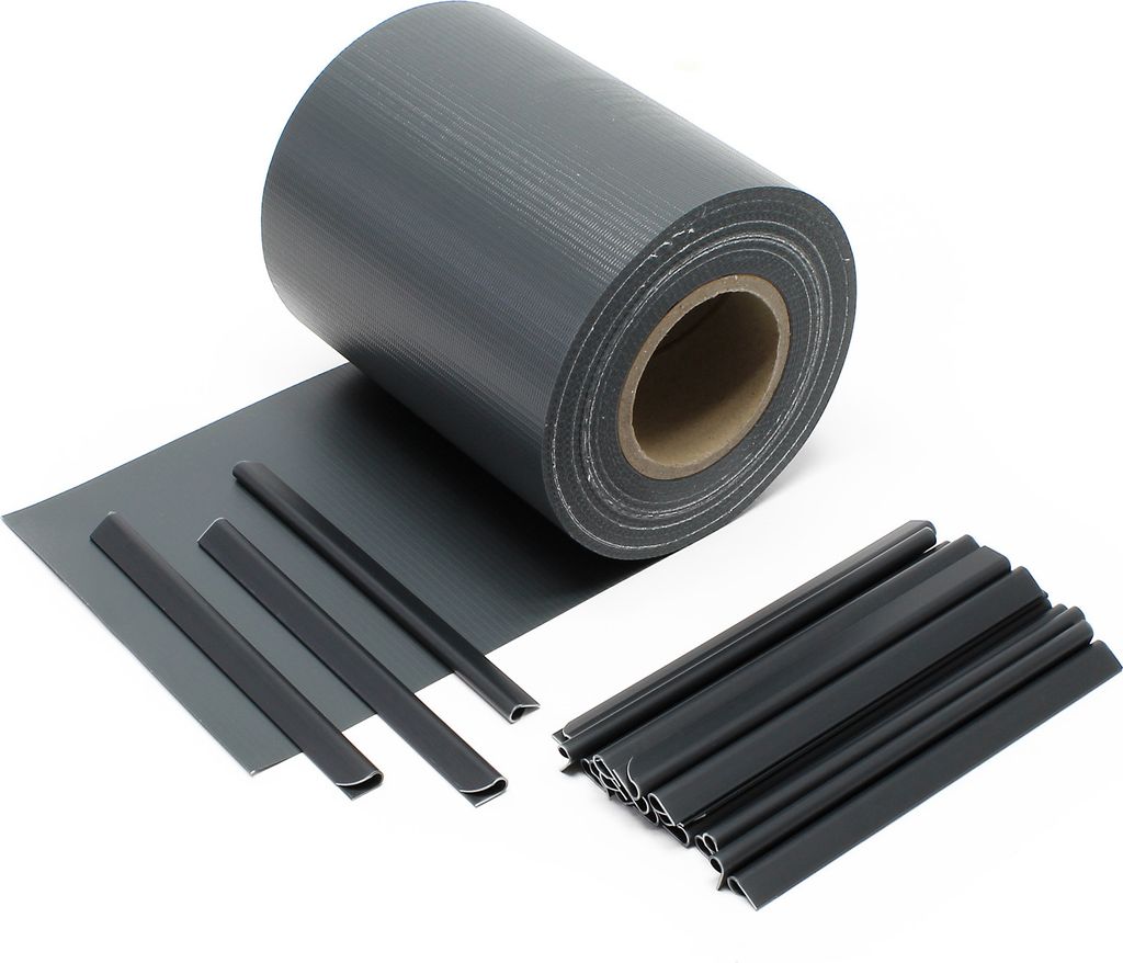Strisce per la privacy, 35mx19cm PVC antracite 450g/m², con Immagine del prodotto 
