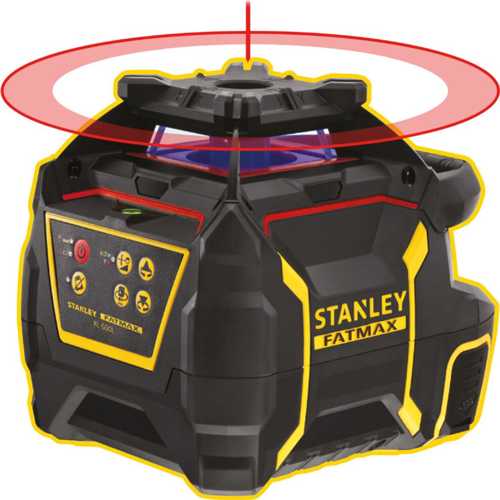 STANLEY FATMAX RL600 Rotationslaser rot (Alkaline) mit Lotfunktion aufwärts, im PRO-STACK Koffer