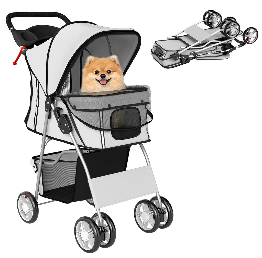 PawHut Hundewagen Hundebuggy Faltbar Katzenwagen bis 10kg Produktbild 
