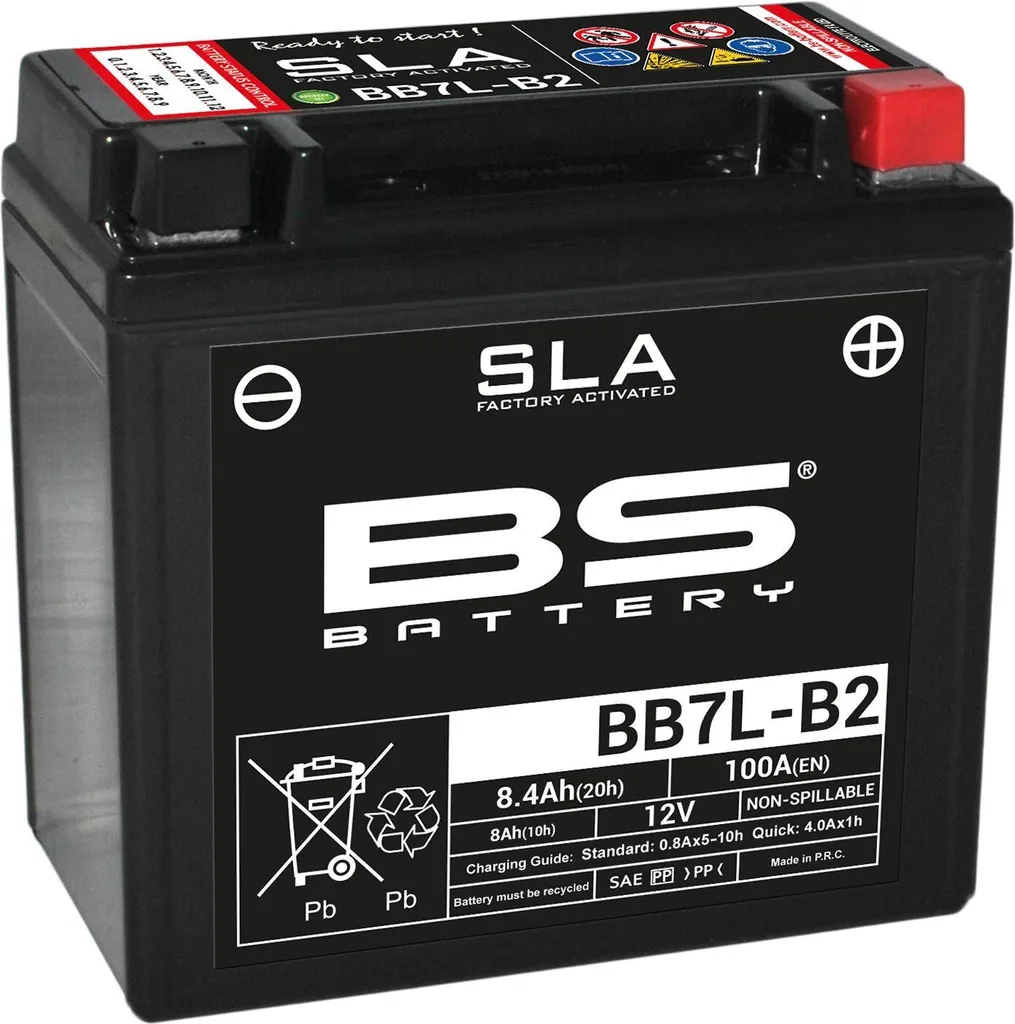 Batteria BS Battery BB7L-B2 SLA - 12V 8.4Ah per Viaggi in Moto