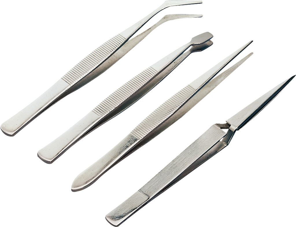 Pinzetten 105-120 mm Set 4-tlg. Produktbild 