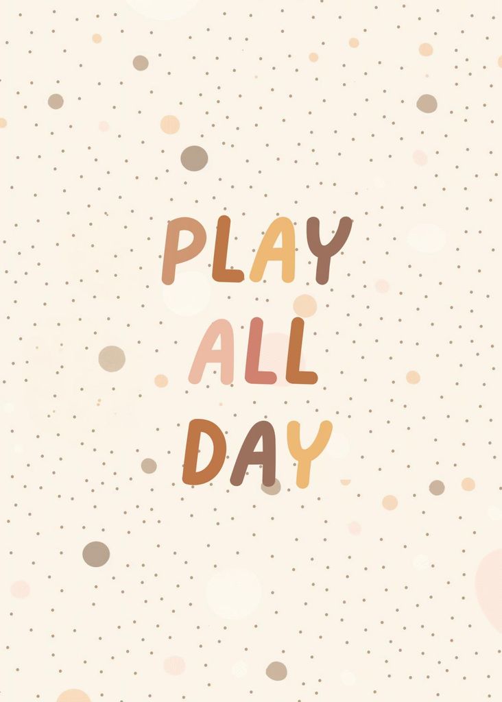 Plakat 50x70cm Muster für Kinder, Mädchen und Jungen - Play