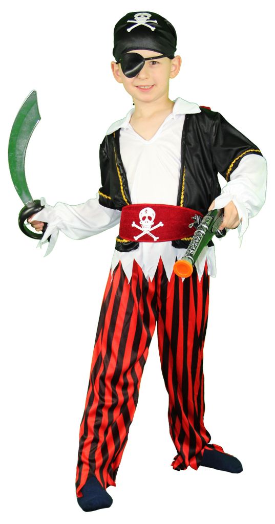 Piraten Kostüm für Kinder Gr. 86 - 140, Größe:98/104 Produktbild 