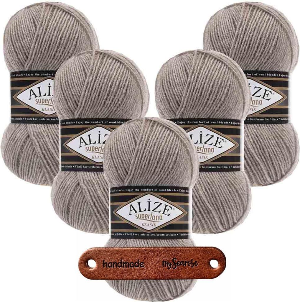 5 x ALIZE Superlana Klasik 207 mit Label