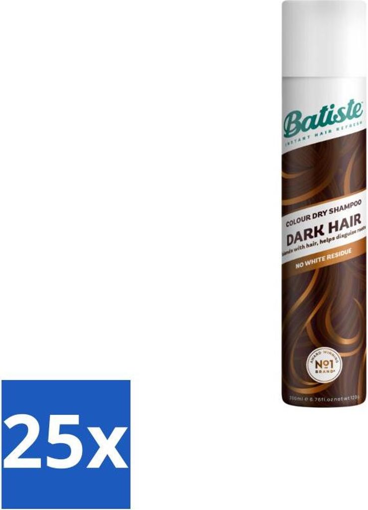 Batiste – Dark & Deep Brown – Trockenshampoo – Speziell für dunkelbraunes Haar – Erfrischt und verleiht Volumen – 200 ml - Vorteilspack ...