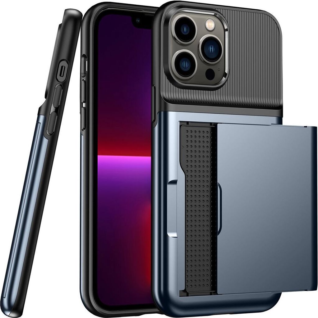 König Design Hülle kompatibel mit Apple iPhone 12 / 12 Pro Kunststoff Soft Handyhülle - Handy Case Blau