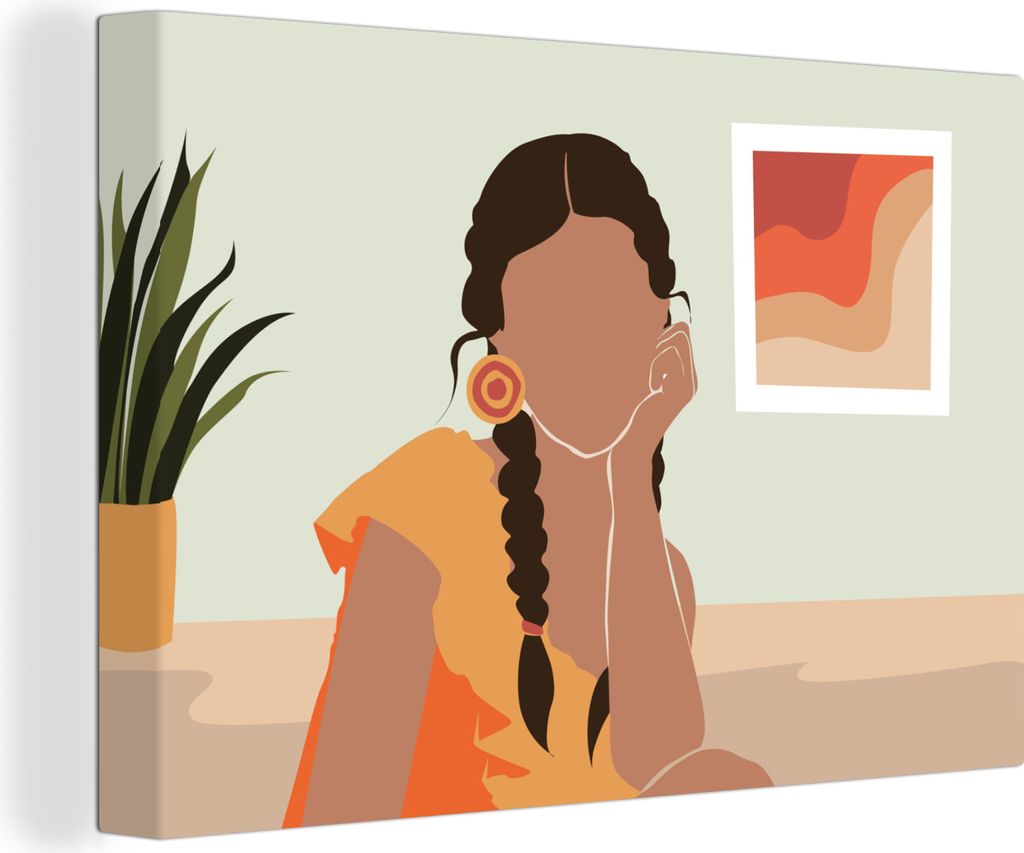 OneMillionCanvasses - Leinwandbilder - 150x100 cm, Frau - Kleid - Sommer, Wandbilder Kunstdruck Wanddekoration