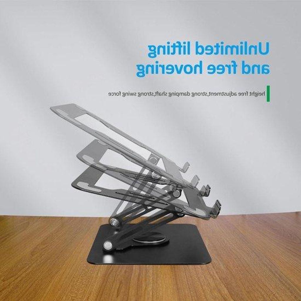 360-Gradige, Höhenverstellbare Notebookstandaart für 10-16 Zoll Laptops - Schwarz
